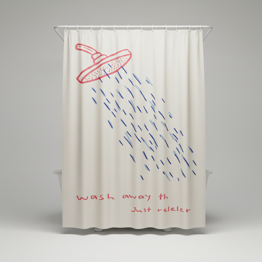 Koreaanse stof douchegordijn - AquaGuardCurtain