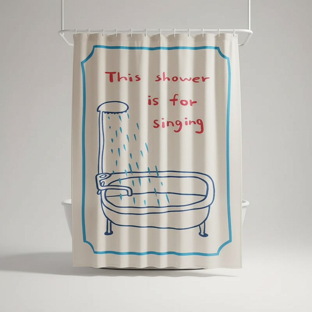 Koreaanse stof douchegordijn - AquaGuardCurtain