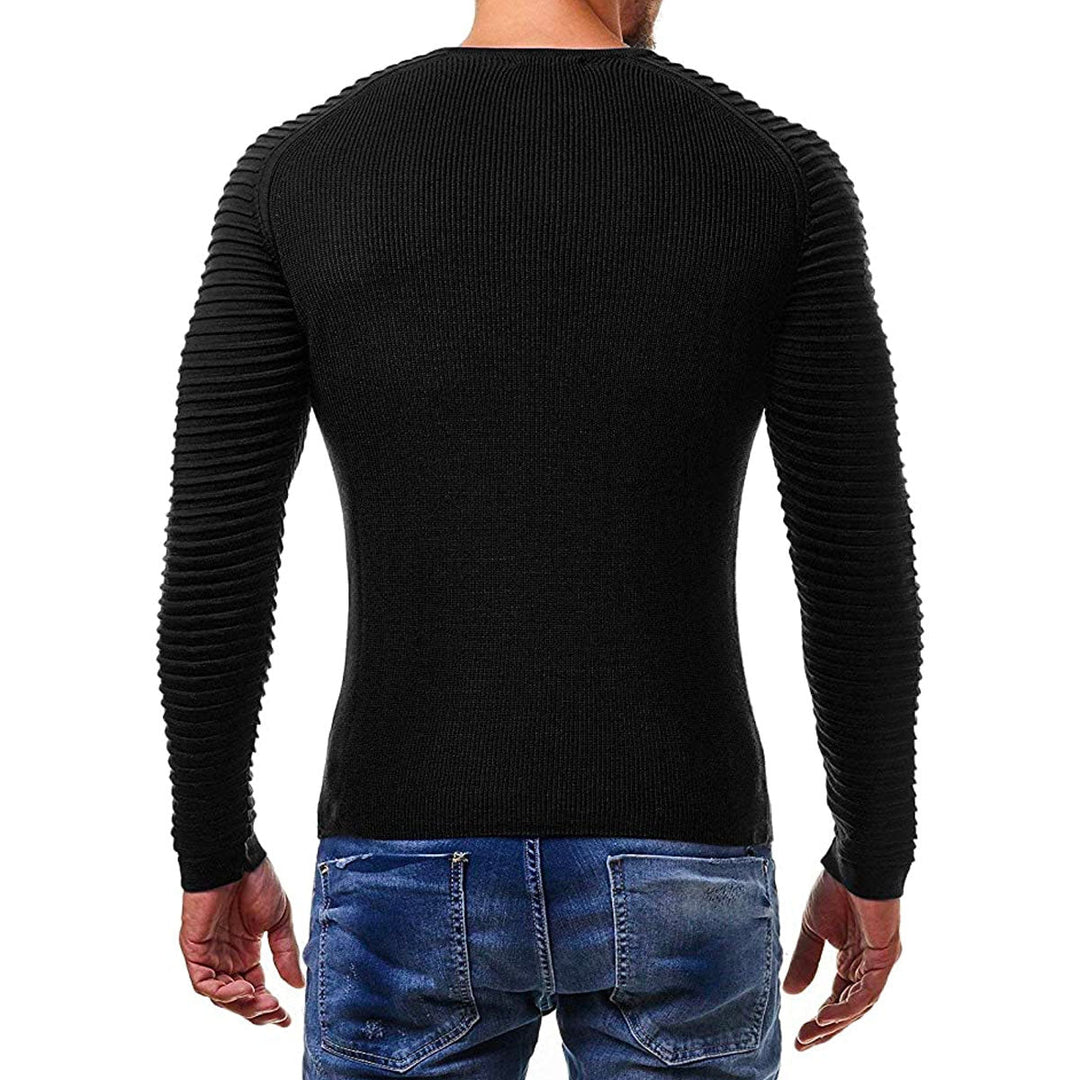 Gebreide Herentrui met Streepdetails – Lukas Herfsteditie
