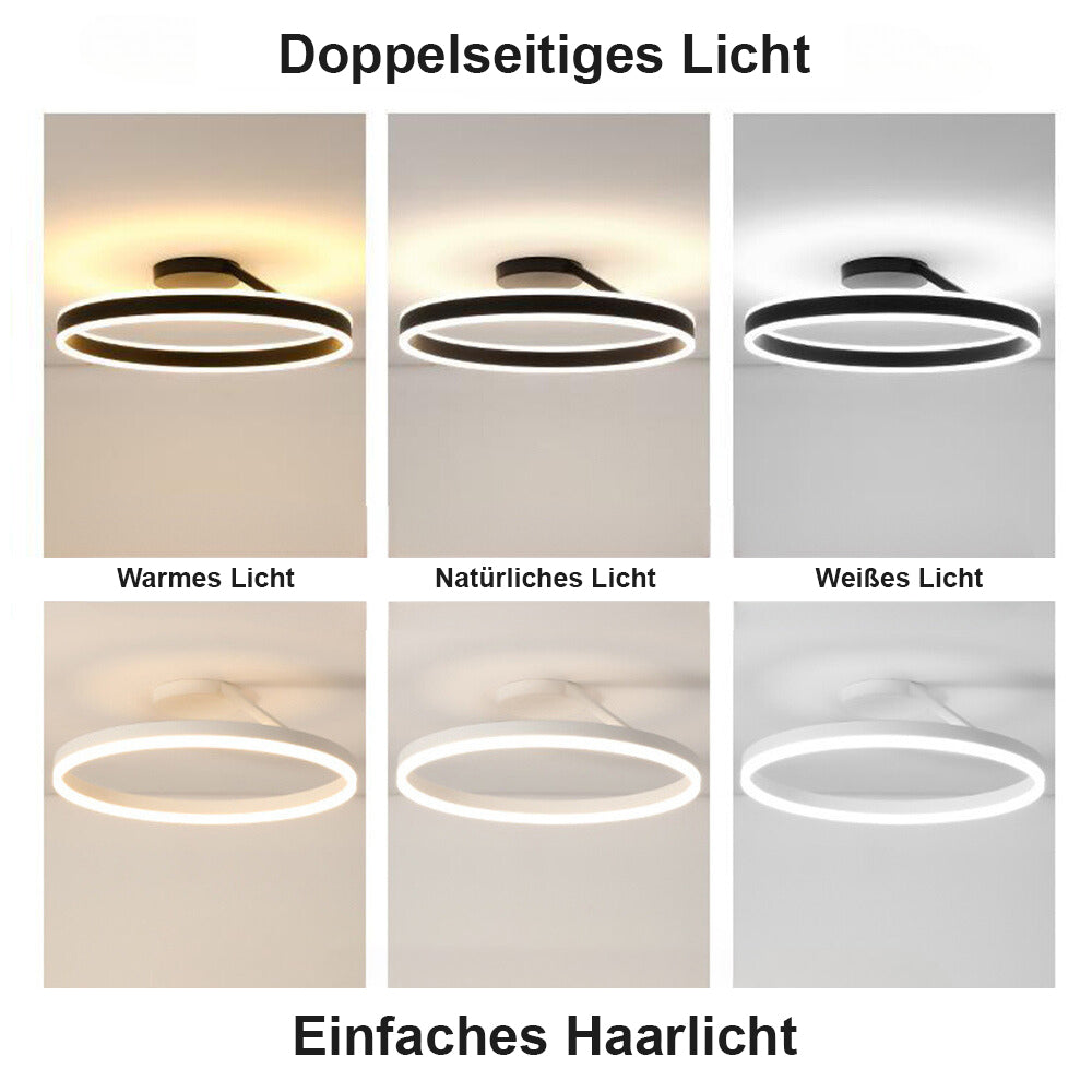 Arisha Ronde plafondlamp Modern LED Zwart/Wit Woonkamer Gang Metaal