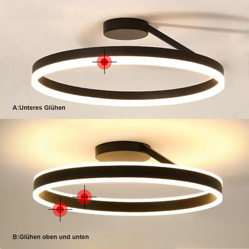 Arisha Ronde plafondlamp Modern LED Zwart/Wit Woonkamer Gang Metaal