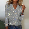 Blouse met V-hals en lange mouwen - Lana