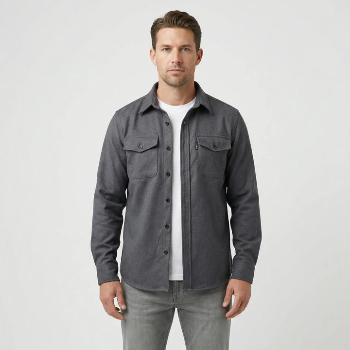 Overshirt met lange mouwen en borstzakken - Pablo