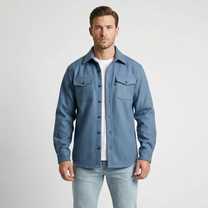 Overshirt met lange mouwen en borstzakken - Pablo