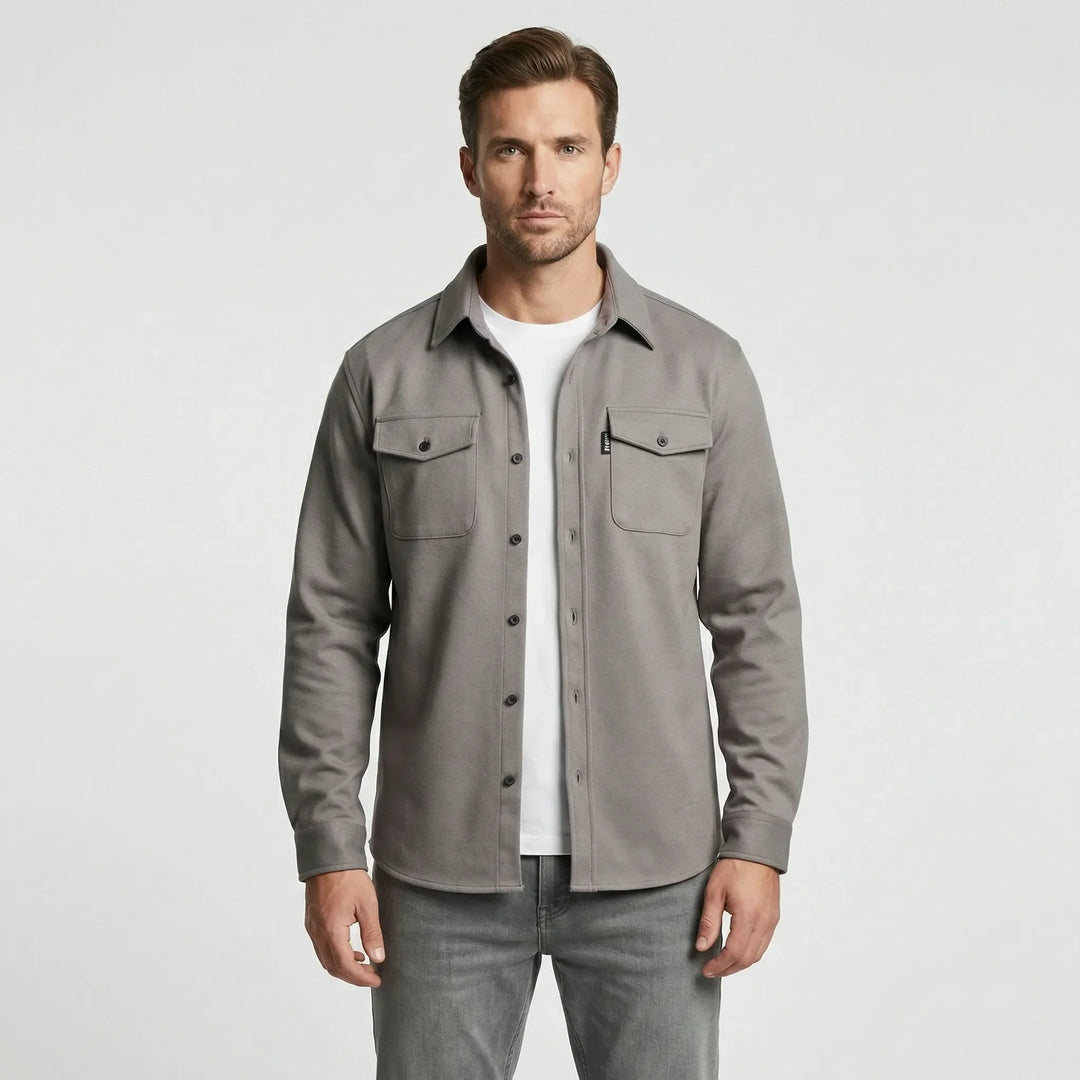 Overshirt met lange mouwen en borstzakken - Pablo