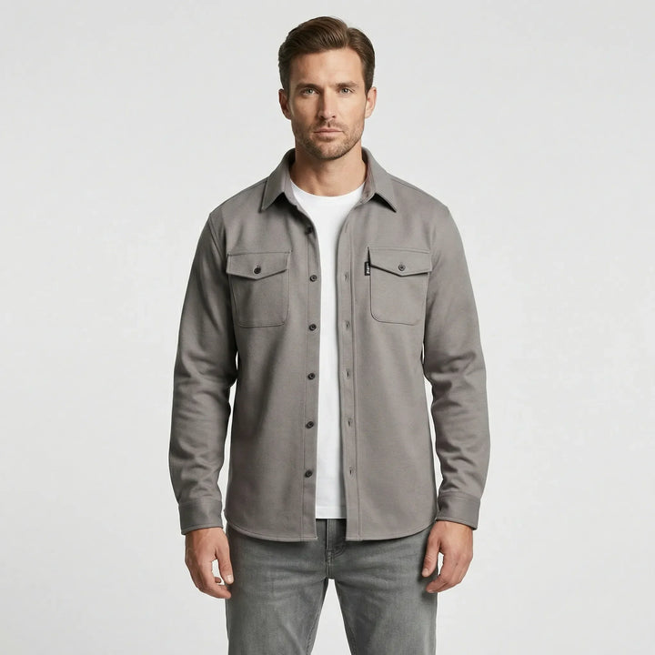 Overshirt met lange mouwen en borstzakken - Pablo