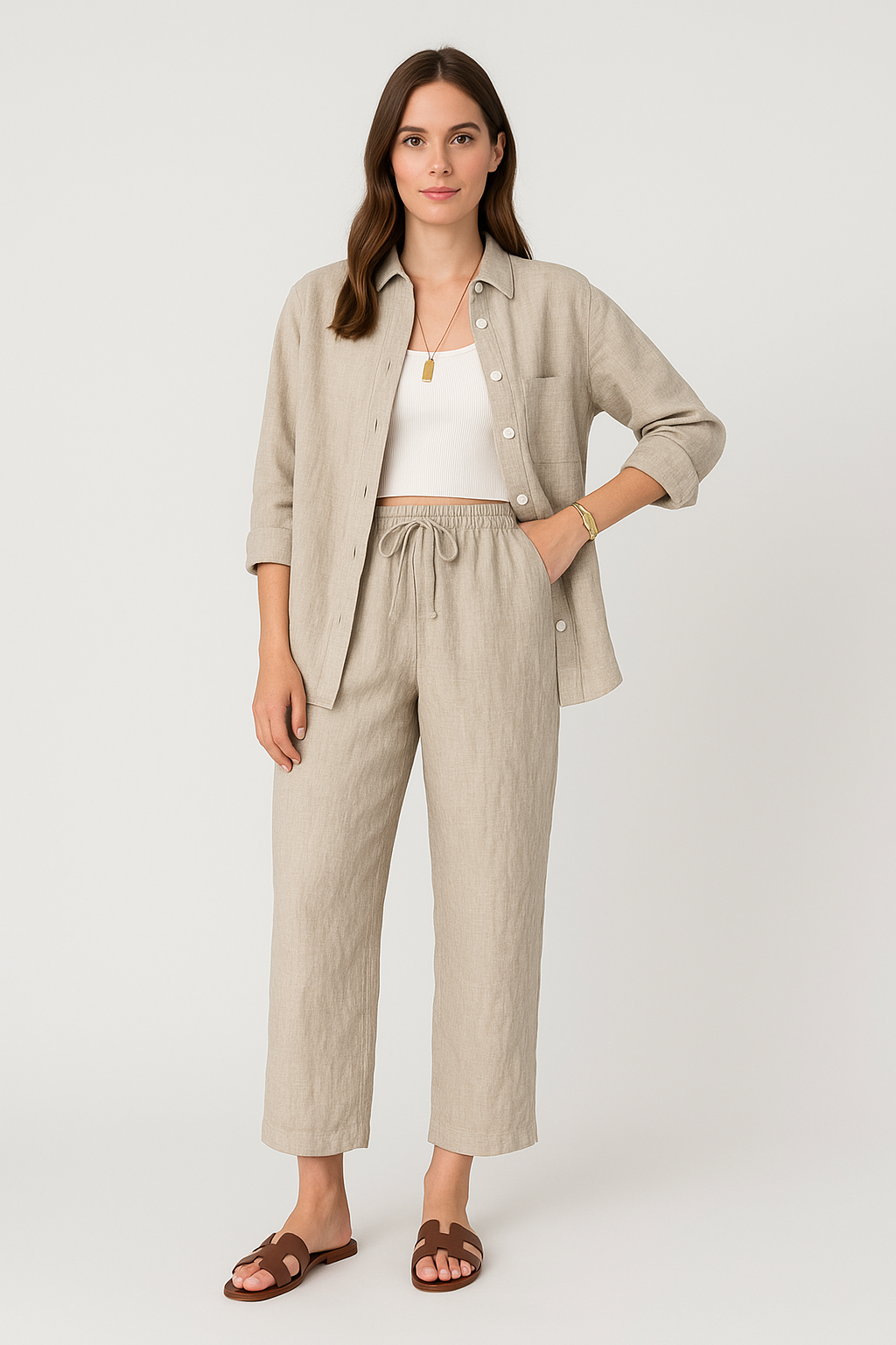 Larissa – Comfortabele Blouse en Broek Set voor Stijlvolle Ontspanning