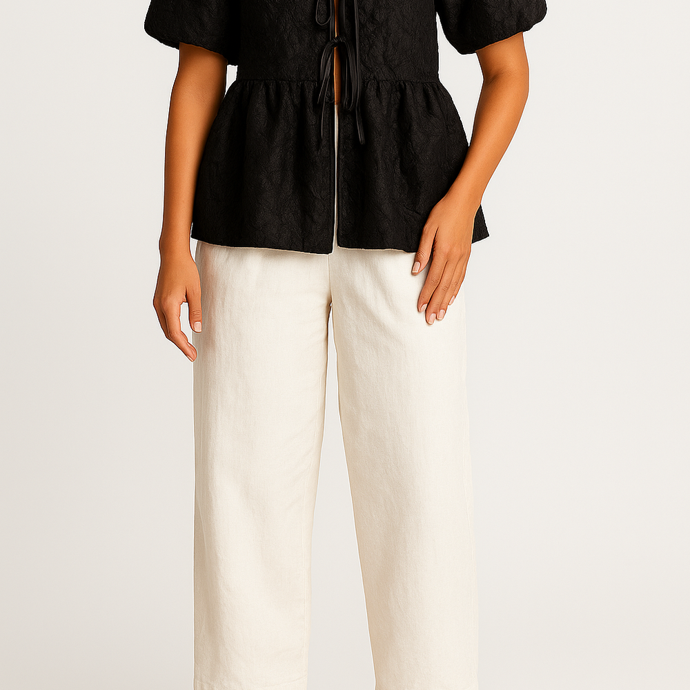 Laurine – Blouse met Strikdetail