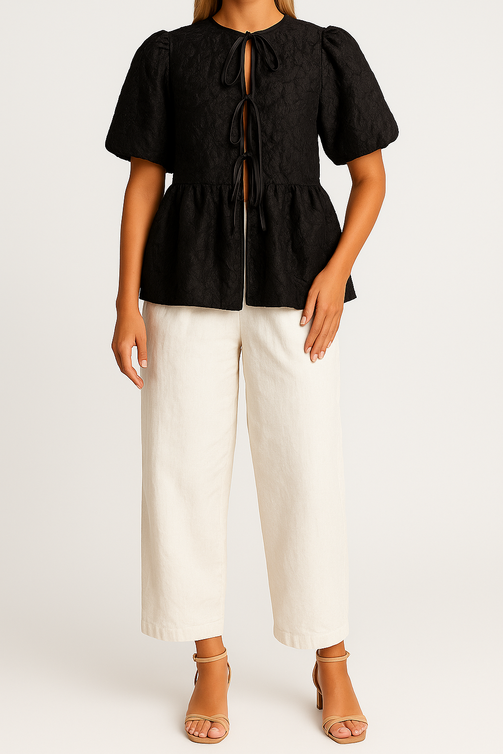 Laurine – Blouse met Strikdetail