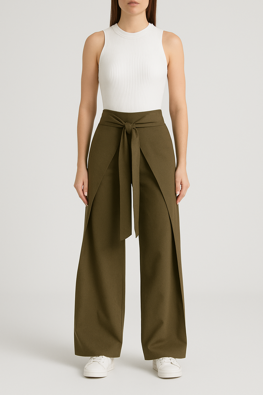 Linovera – Wijde Linnen Broek met Overslag - SkinzLine