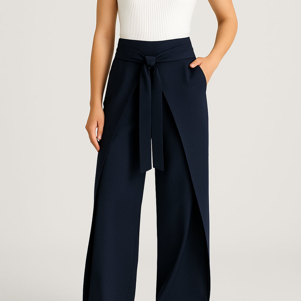 
                  
                    Linovera – Wijde Linnen Broek met Overslag - SkinzLine
                  
                