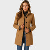 Getailleerde dames mantel met knoopsluiting – elegante stijl