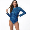Gepatroonneerde monokini met lange mouwen - Cetaform