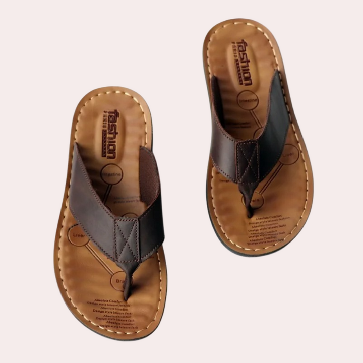 Comfortabele Leren Slippers voor Mannen - Martin