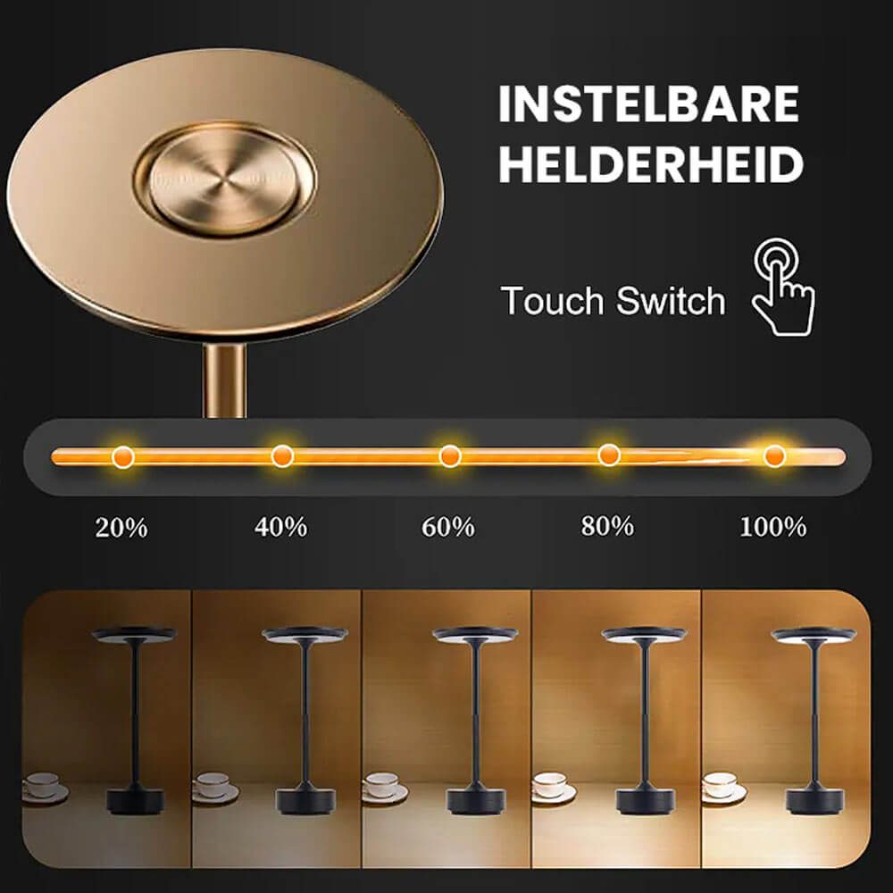 LuminLight draadloze oplaadbare LED-tafellamp