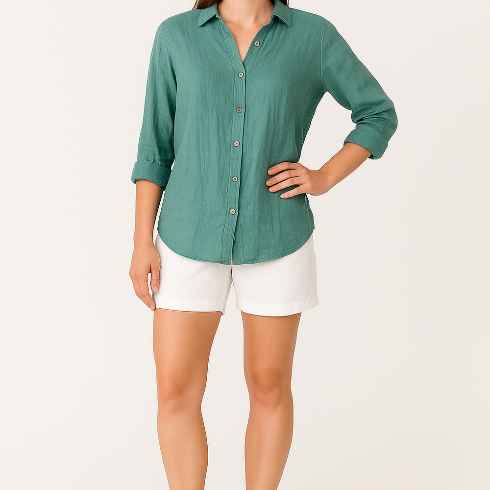 Lunelle – Luchtige Linnen Blouse met Casual Elegantie