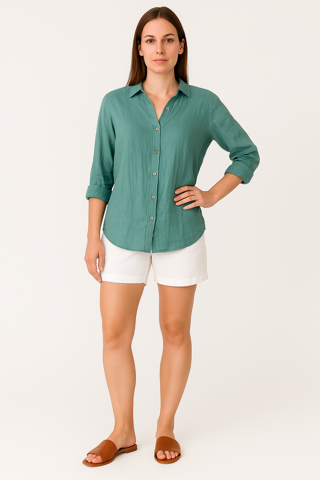 Lunelle – Luchtige Linnen Blouse met Casual Elegantie