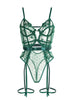 Melody - Groene Kanten Body lingerie met Beugel