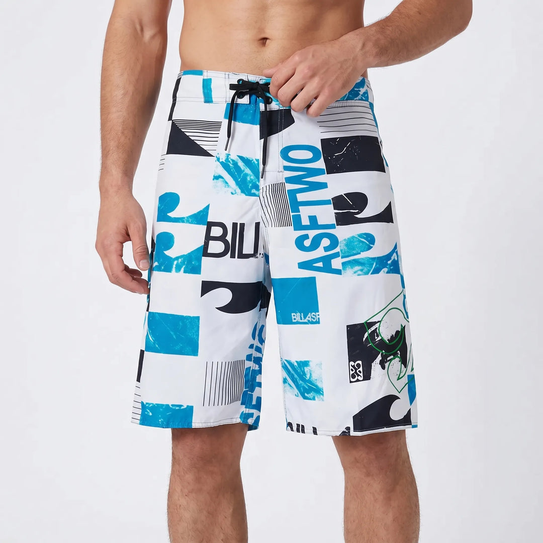 Heren boardshorts met print - Oceaniq