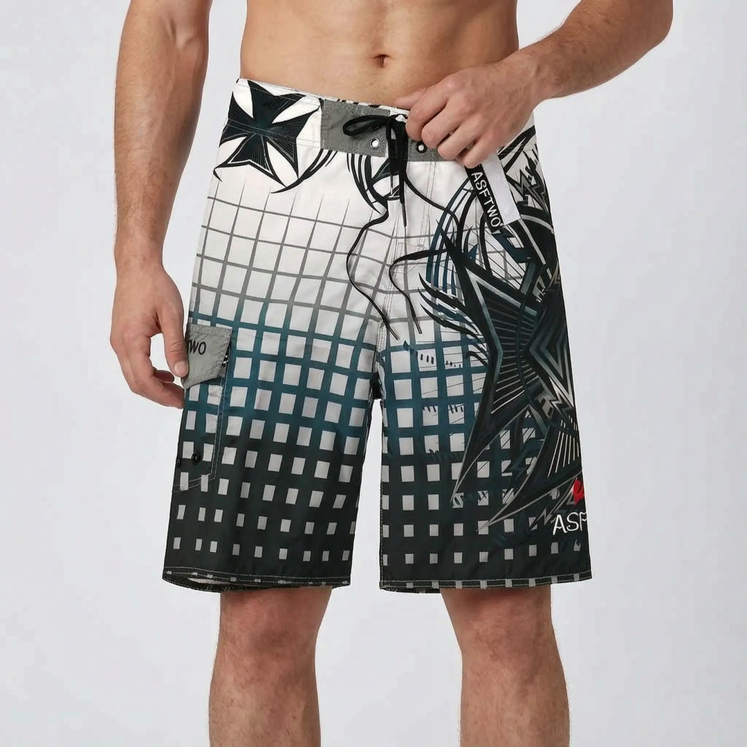 Heren boardshorts met print - Oceaniq