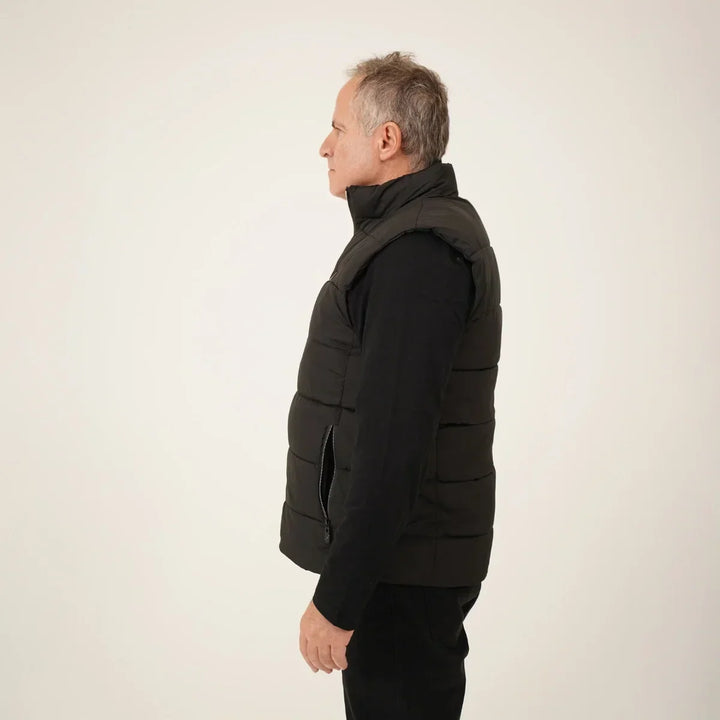 Verwarmde bodywarmer heren met drie warmtestanden