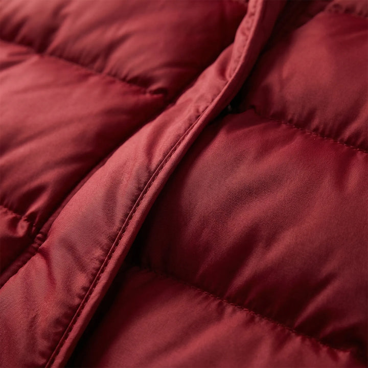 Midi-lange gevoerde bodywarmer - hazelkleurig