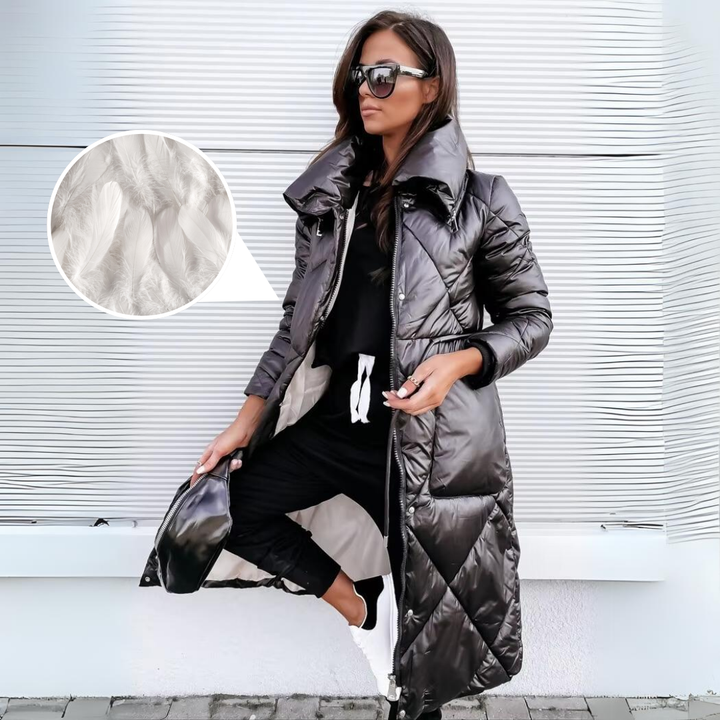Elora lange winterjas met donsvulling voor dames - Winddicht & waterafstotend