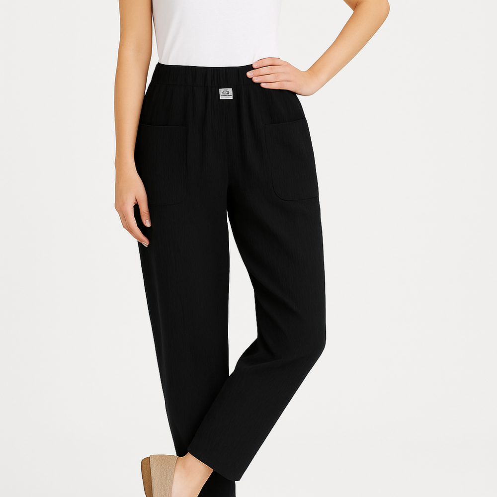 
                  
                    Milora – Linnen Broek met Elastische Taille voor Dagelijks Comfort
                  
                