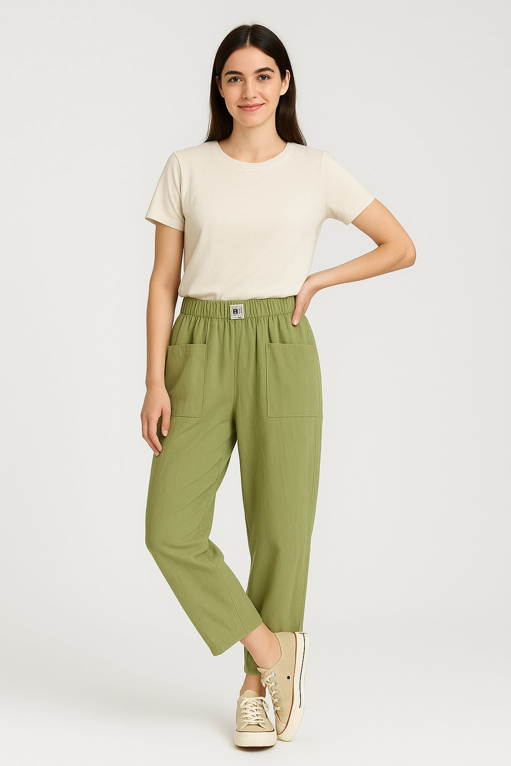 Milora – Linnen Broek met Elastische Taille voor Dagelijks Comfort