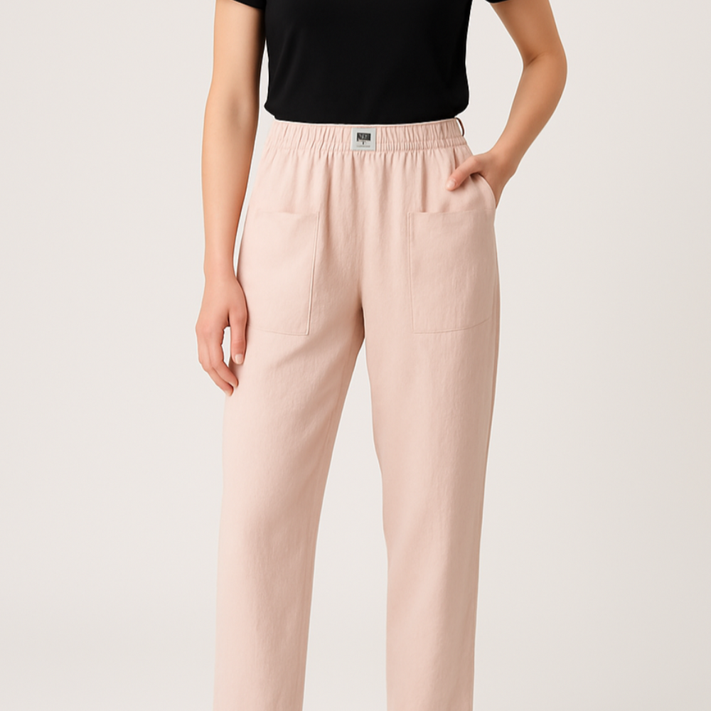 
                  
                    Milora – Linnen Broek met Elastische Taille voor Dagelijks Comfort
                  
                