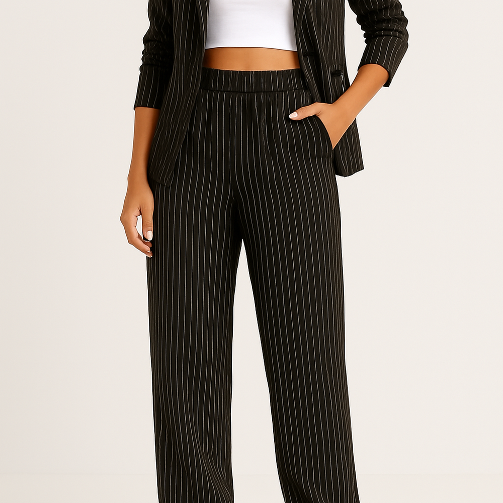 Mirevra – Striped Loungeset met Top en Wijde Broek - SkinzLine