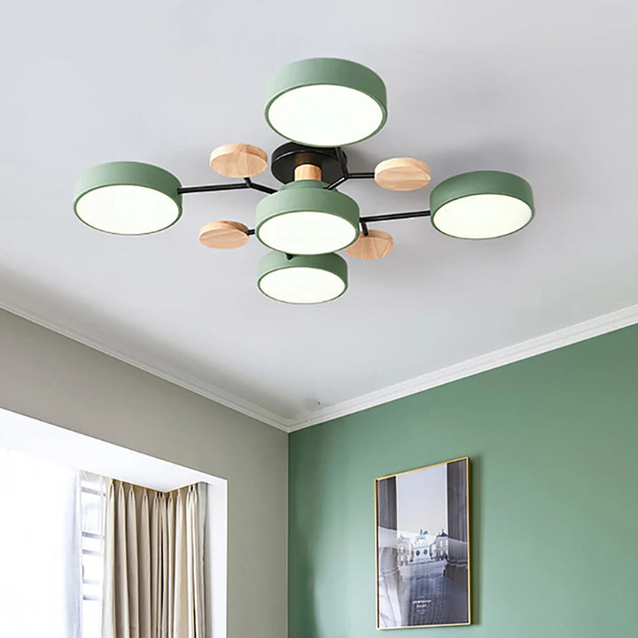 Slanke Design Plafondlamp met Handgemaakte Afwerking