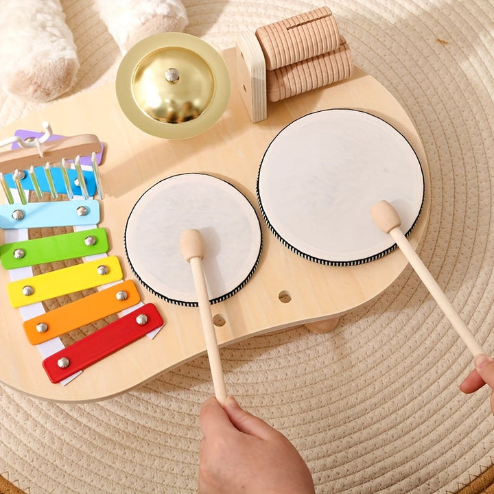 Houten Montessori-muziektafel – alles-in-één muziekinstrumentenset voor kinderen