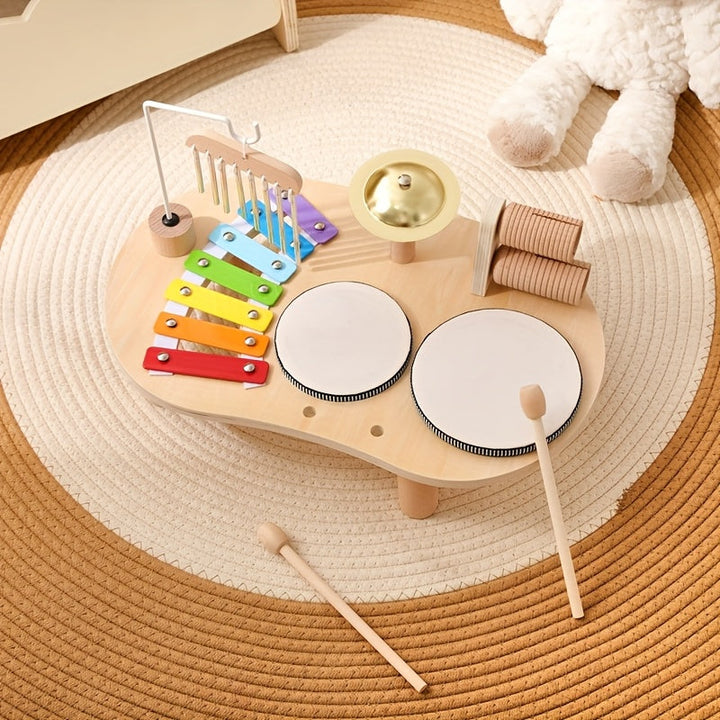 Houten Montessori-muziektafel – alles-in-één muziekinstrumentenset voor kinderen