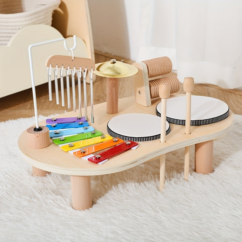 Houten Montessori-muziektafel – alles-in-één muziekinstrumentenset voor kinderen