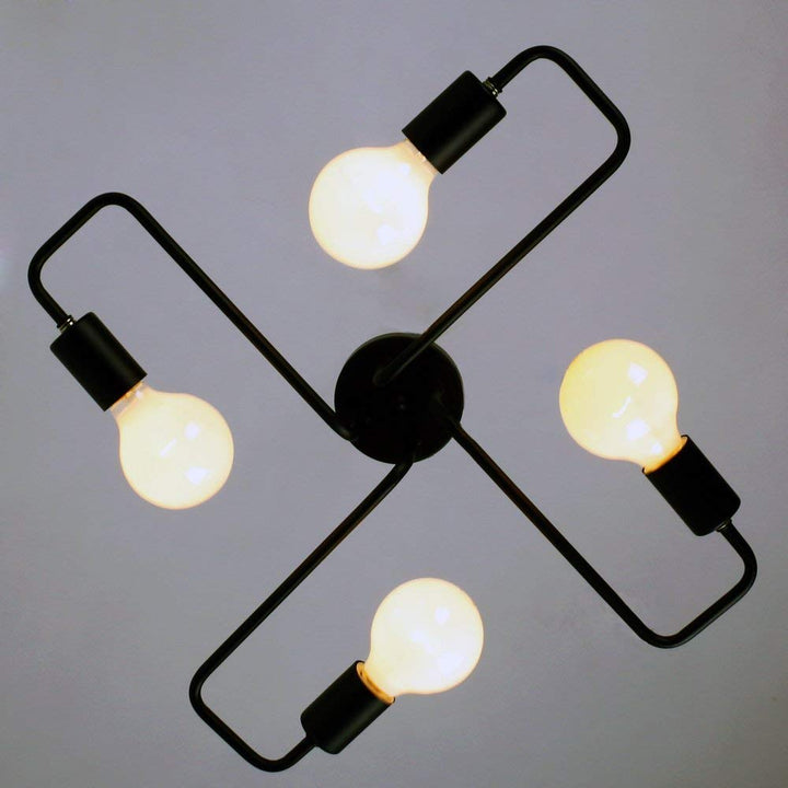 Silva Vintage LED Plafondlamp Industriële Stijl Woonkamer Metaal 5 Kleuren