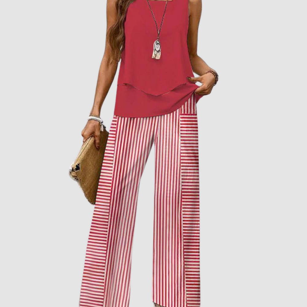 
                  
                    Nerea – Elegante Zomerset met Top en Wijde Broek
                  
                