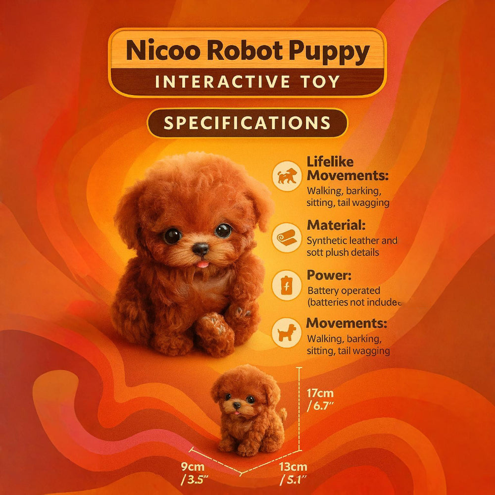 Robot-puppy speelgoed | Loopt, blaft en reageert