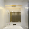 Lineaire zeshoekige spiegel wandlamp – Moderne vanity voor badkamer en slaapkamer