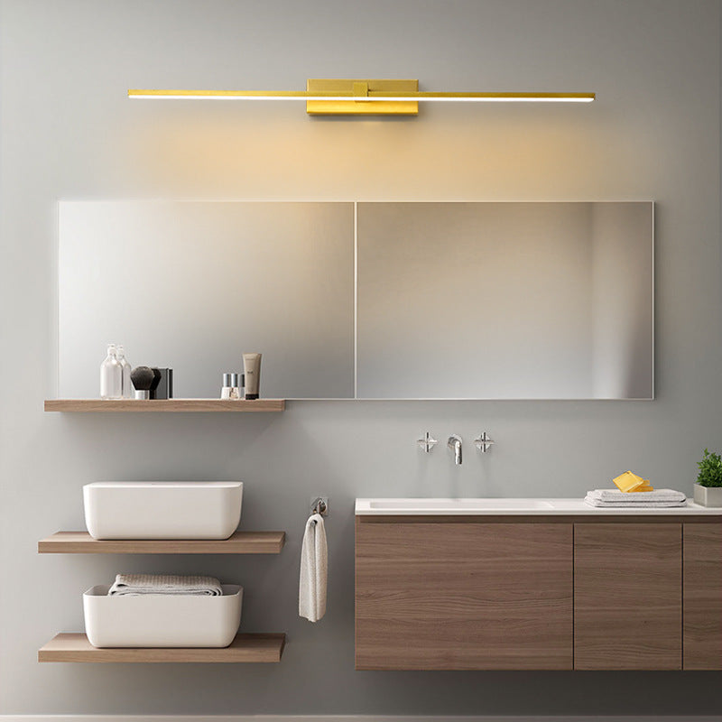 Lineaire zeshoekige spiegel wandlamp – Moderne vanity voor badkamer en slaapkamer
