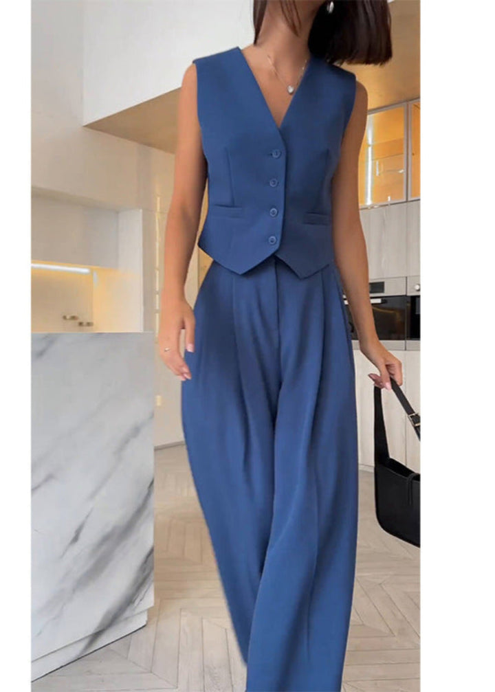 Elegant Mouwloos Blazerpak voor Dames