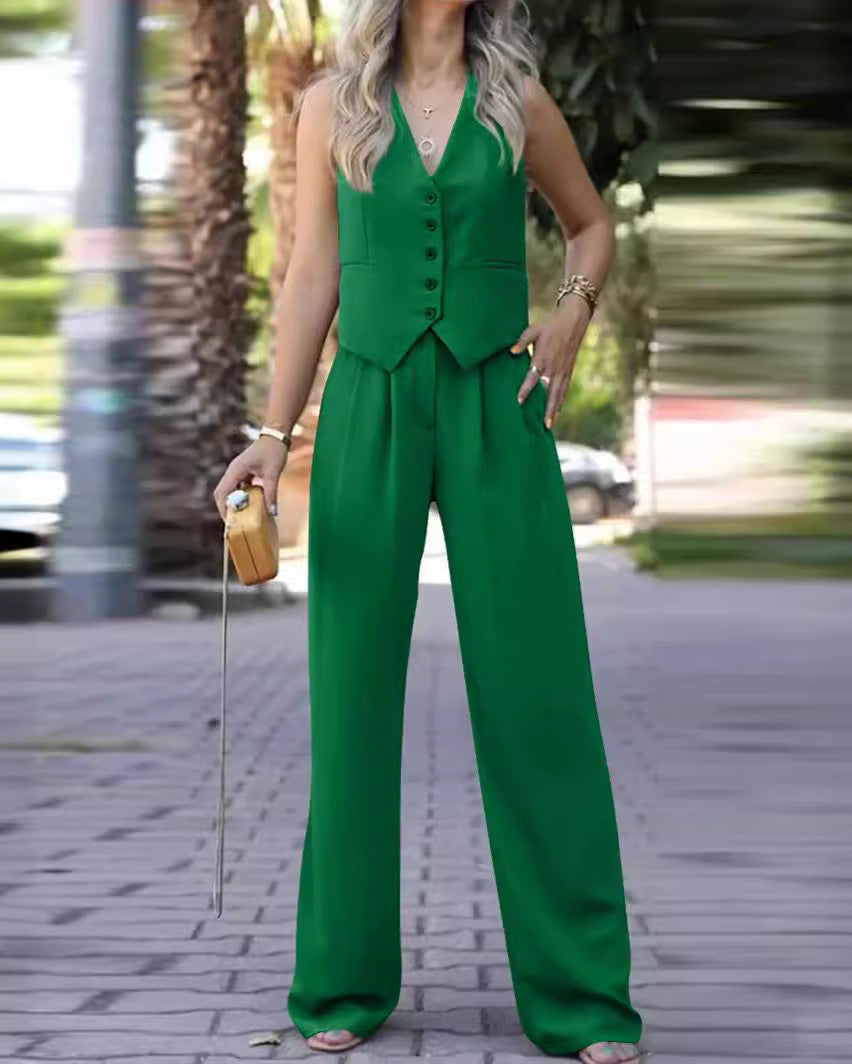 Elegant Mouwloos Blazerpak voor Dames