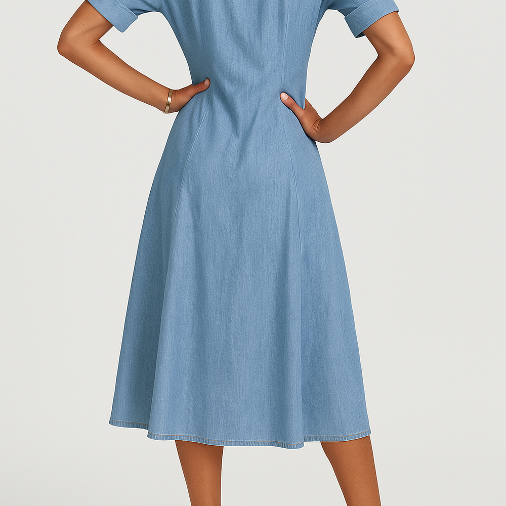 
                  
                    Odilia – Casual Denimjurk met Knoopsluiting
                  
                