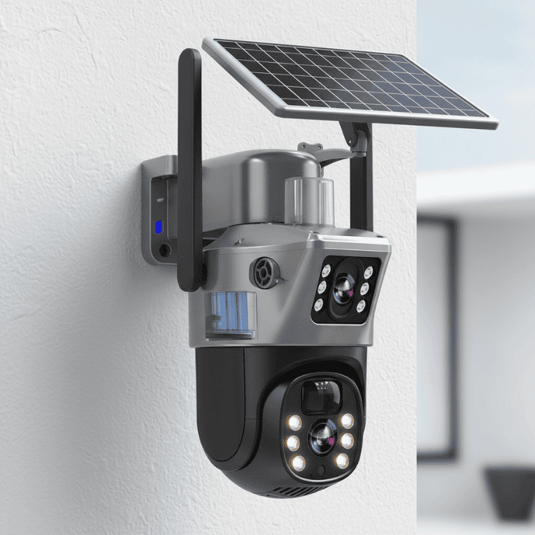 DualGuard Solar 4K – Draadloze beveiligingscamera met zonnepaneel en 360° zicht