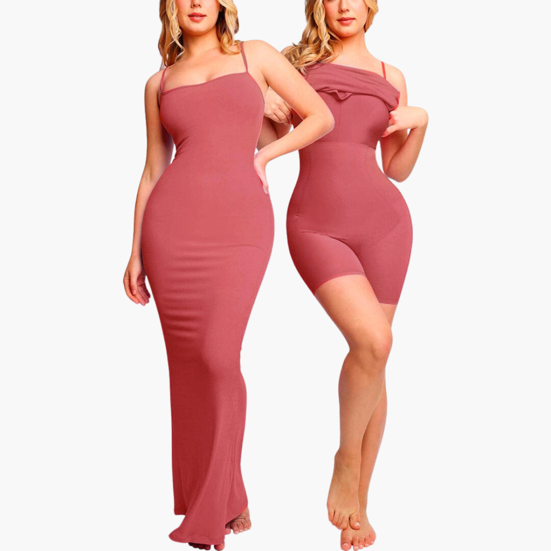 2-in-1 Jurk met Ingebouwde Shapewear Korset