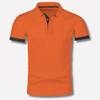 Oranje Polo Shirt met Contrasterende Afwerking voor Heren