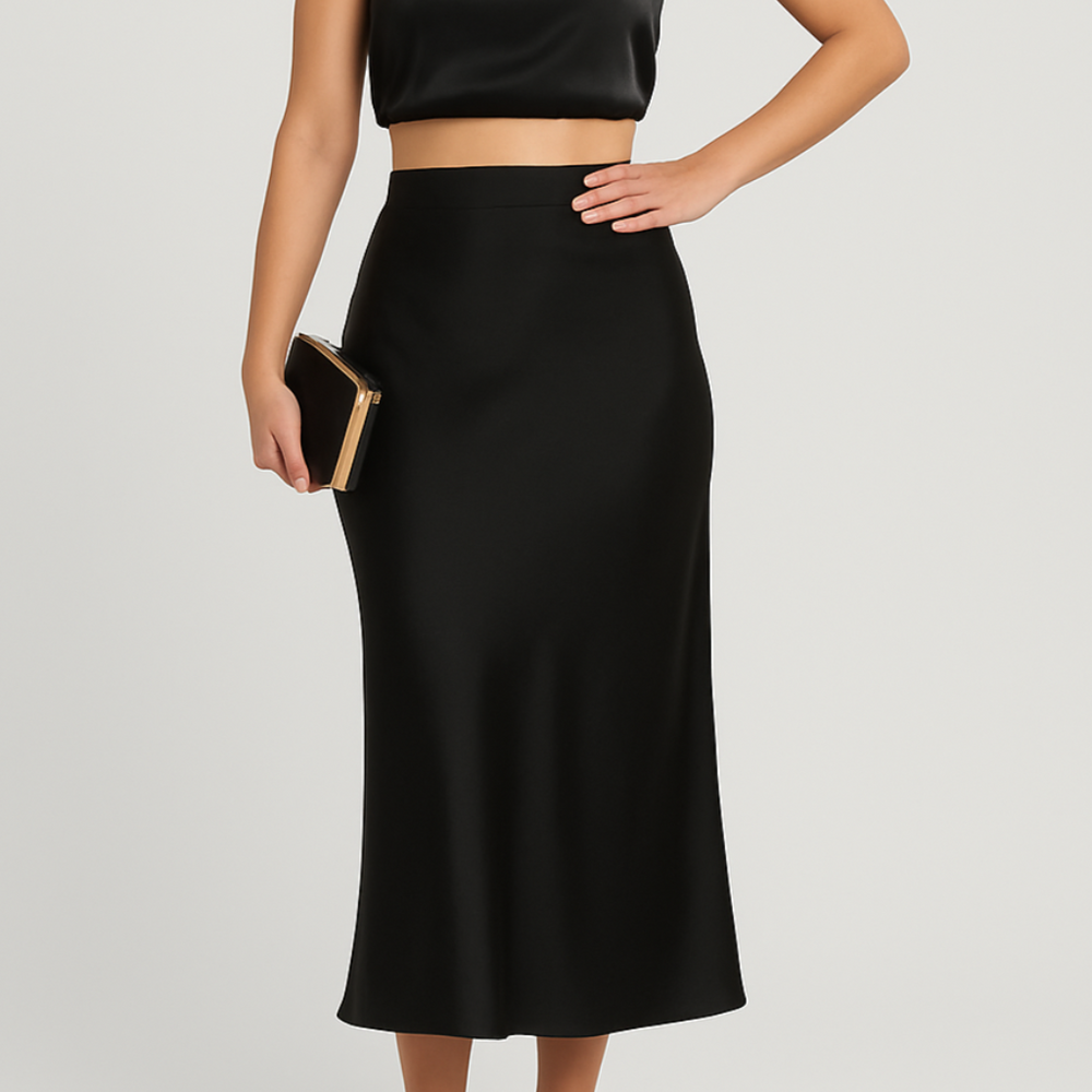 
                  
                    Orielle – Luxe Satijnen Halterset met Maxi Rok en Open Rug
                  
                