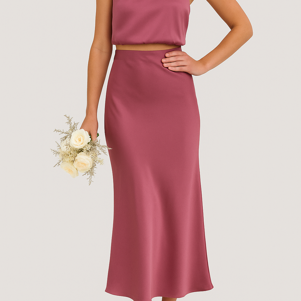 
                  
                    Orielle – Luxe Satijnen Halterset met Maxi Rok en Open Rug
                  
                