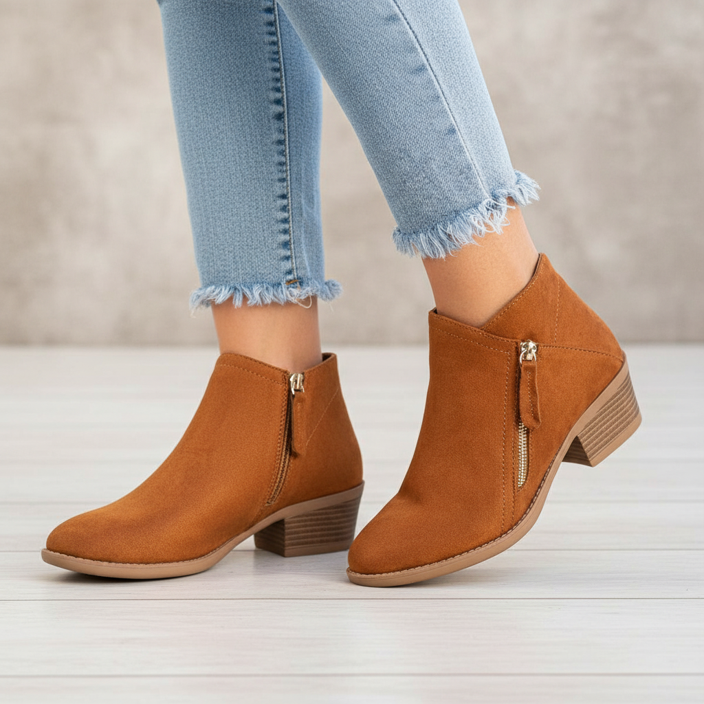 Orthopedische leren enkellaarsjes – Leah