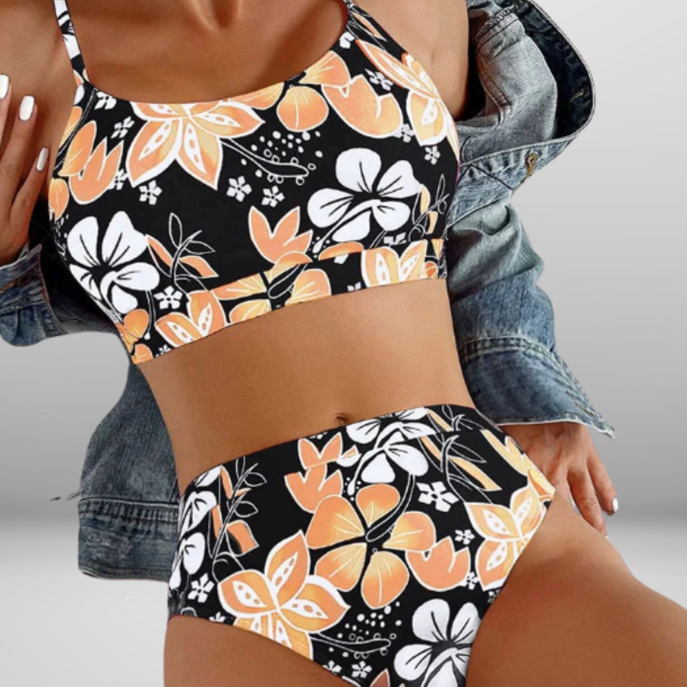 Yvessa – Bikini met Bloemenprint en Shaping Pasvorm